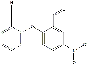2-(2-formyl-4-nitrophenoxy)benzonitrile,,结构式