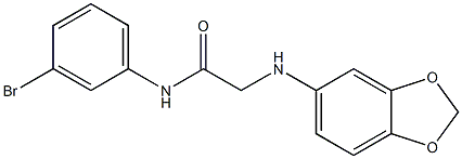 2-(2H-1,3-benzodioxol-5-ylamino)-N-(3-bromophenyl)acetamide Structure