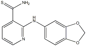 2-(2H-1,3-benzodioxol-5-ylamino)pyridine-3-carbothioamide,,结构式