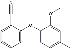 2-(2-methoxy-4-methylphenoxy)benzonitrile Structure