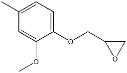 2-(2-methoxy-4-methylphenoxymethyl)oxirane Struktur