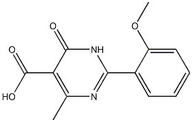 2-(2-methoxyphenyl)-4-methyl-6-oxo-1,6-dihydropyrimidine-5-carboxylic acid 化学構造式