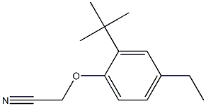 2-(2-tert-butyl-4-ethylphenoxy)acetonitrile 化学構造式