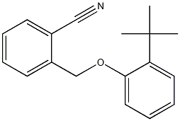 2-(2-tert-butylphenoxymethyl)benzonitrile Struktur