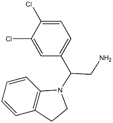 2-(3,4-dichlorophenyl)-2-(2,3-dihydro-1H-indol-1-yl)ethan-1-amine Struktur