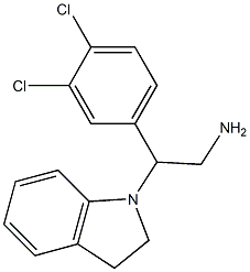 2-(3,4-dichlorophenyl)-2-(2,3-dihydro-1H-indol-1-yl)ethan-1-amine Structure