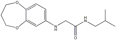 2-(3,4-dihydro-2H-1,5-benzodioxepin-7-ylamino)-N-(2-methylpropyl)acetamide 结构式