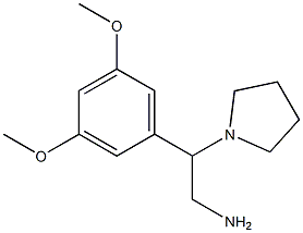 2-(3,5-dimethoxyphenyl)-2-(pyrrolidin-1-yl)ethan-1-amine,,结构式