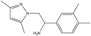 2-(3,5-dimethyl-1H-pyrazol-1-yl)-1-(3,4-dimethylphenyl)ethan-1-amine Structure