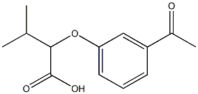 2-(3-acetylphenoxy)-3-methylbutanoic acid Structure
