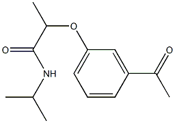 2-(3-acetylphenoxy)-N-(propan-2-yl)propanamide Struktur