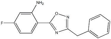 2-(3-benzyl-1,2,4-oxadiazol-5-yl)-5-fluoroaniline 化学構造式