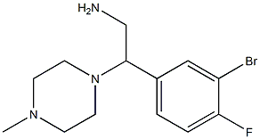 2-(3-bromo-4-fluorophenyl)-2-(4-methylpiperazin-1-yl)ethanamine Structure