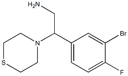 2-(3-bromo-4-fluorophenyl)-2-(thiomorpholin-4-yl)ethan-1-amine 结构式