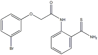 2-(3-bromophenoxy)-N-(2-carbamothioylphenyl)acetamide Struktur