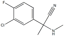 2-(3-chloro-4-fluorophenyl)-2-(methylamino)propanenitrile Structure