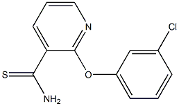 2-(3-chlorophenoxy)pyridine-3-carbothioamide,,结构式