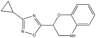 2-(3-cyclopropyl-1,2,4-oxadiazol-5-yl)-3,4-dihydro-2H-1,4-benzoxazine,,结构式