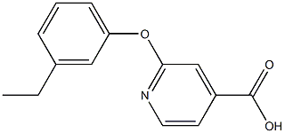 2-(3-ethylphenoxy)pyridine-4-carboxylic acid Struktur