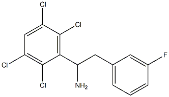 2-(3-fluorophenyl)-1-(2,3,5,6-tetrachlorophenyl)ethan-1-amine 化学構造式