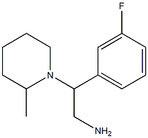 2-(3-fluorophenyl)-2-(2-methylpiperidin-1-yl)ethanamine Struktur
