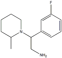 2-(3-fluorophenyl)-2-(2-methylpiperidin-1-yl)ethanamine Structure