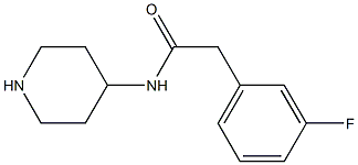 2-(3-fluorophenyl)-N-(piperidin-4-yl)acetamide Structure