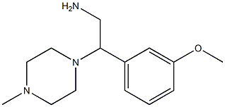 2-(3-methoxyphenyl)-2-(4-methylpiperazin-1-yl)ethanamine 结构式