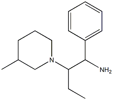 2-(3-methylpiperidin-1-yl)-1-phenylbutan-1-amine,,结构式