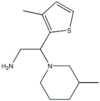 2-(3-methylpiperidin-1-yl)-2-(3-methylthien-2-yl)ethanamine,,结构式