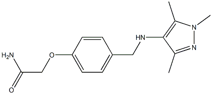 2-(4-{[(1,3,5-trimethyl-1H-pyrazol-4-yl)amino]methyl}phenoxy)acetamide 结构式