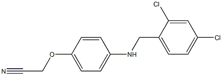 2-(4-{[(2,4-dichlorophenyl)methyl]amino}phenoxy)acetonitrile Structure