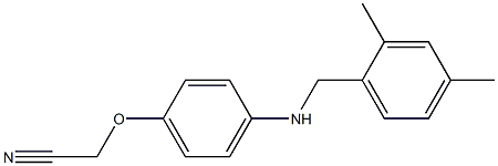 2-(4-{[(2,4-dimethylphenyl)methyl]amino}phenoxy)acetonitrile 结构式