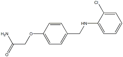 2-(4-{[(2-chlorophenyl)amino]methyl}phenoxy)acetamide 化学構造式