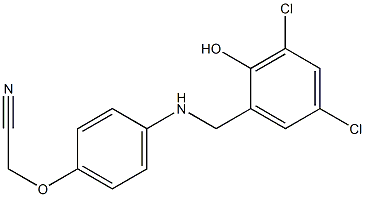 2-(4-{[(3,5-dichloro-2-hydroxyphenyl)methyl]amino}phenoxy)acetonitrile 化学構造式