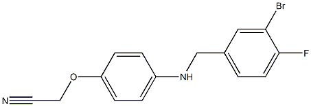 2-(4-{[(3-bromo-4-fluorophenyl)methyl]amino}phenoxy)acetonitrile 结构式