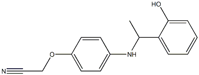 2-(4-{[1-(2-hydroxyphenyl)ethyl]amino}phenoxy)acetonitrile 化学構造式