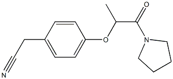 2-(4-{[1-oxo-1-(pyrrolidin-1-yl)propan-2-yl]oxy}phenyl)acetonitrile 结构式