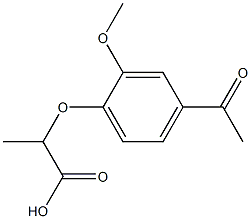 2-(4-acetyl-2-methoxyphenoxy)propanoic acid 结构式