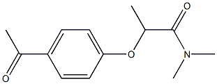 2-(4-acetylphenoxy)-N,N-dimethylpropanamide Struktur