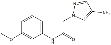 2-(4-amino-1H-pyrazol-1-yl)-N-(3-methoxyphenyl)acetamide Struktur