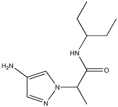 2-(4-amino-1H-pyrazol-1-yl)-N-(pentan-3-yl)propanamide Structure