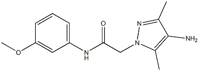 2-(4-amino-3,5-dimethyl-1H-pyrazol-1-yl)-N-(3-methoxyphenyl)acetamide Structure