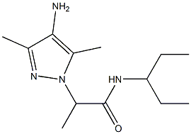 2-(4-amino-3,5-dimethyl-1H-pyrazol-1-yl)-N-(pentan-3-yl)propanamide Structure