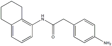 2-(4-aminophenyl)-N-(5,6,7,8-tetrahydronaphthalen-1-yl)acetamide 化学構造式