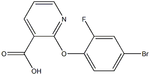 2-(4-bromo-2-fluorophenoxy)pyridine-3-carboxylic acid 化学構造式