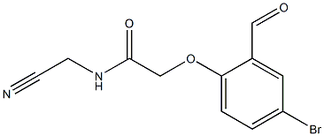 2-(4-bromo-2-formylphenoxy)-N-(cyanomethyl)acetamide 结构式