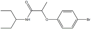 2-(4-bromophenoxy)-N-(pentan-3-yl)propanamide Structure