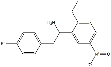 2-(4-bromophenyl)-1-(2-ethyl-5-nitrophenyl)ethan-1-amine Struktur