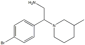2-(4-bromophenyl)-2-(3-methylpiperidin-1-yl)ethanamine Struktur
